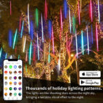 outdoor rgbw led meteor shower tube lights 24v ip65 app control | gouly