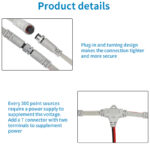 4 wire ip68 t extension cable, 48v led pixel light power injection connector | gouly