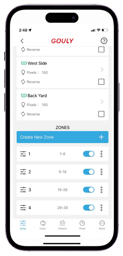 6 zone independent control