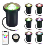 6w smart mr16 rgbw brass directional well light | gouly