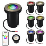 6w smart mr16 rgbw brass in ground well light 24v ip65 | gouly