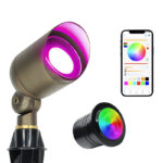 6w mr16 rgbw garden uplight dc24v ip65 app control landscape spotlight | gouly