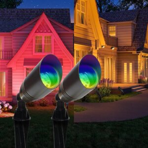 6w rgbwic mr16 brass landscape light 24v ip65 smart outdoor spotlight