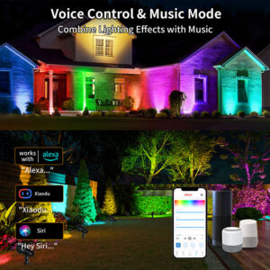 6w mr16 rgbw landscape spotlight dc24v ip65 app control garden light | gouly