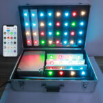 glmd176 box led pixel light sample box with rgbw chasing modules and aluminum tracks | gouly