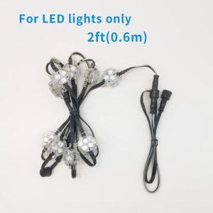 2ft 0.6m ip67 waterproof led extension cable with 3 pin connector | gouly