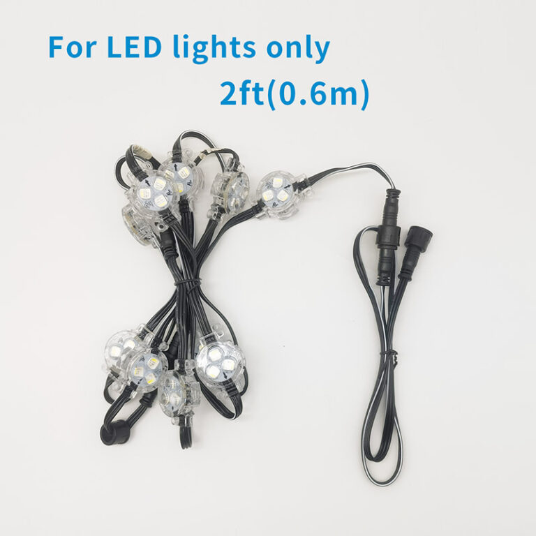 2ft 0.6m ip67 waterproof led extension cable with 3 pin connector | gouly