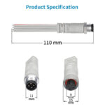 4 pin ip68 waterproof 48v extension cable connector, 18awg copper wire | gouly