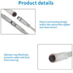 4 wire ip68 waterproof extension cable, 3m/5m/10m 18awg copper wire | gouly