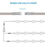 4 wire ip68 led t connector extension cable, 48v dual output splitter | gouly