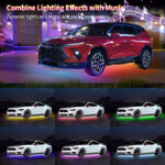 12v rgb/rgbw car underglow light strip kit, ip67 smart app control | gouly