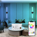 ch3w rgbw rgb+ww 2700k smart acrylic bubble tube wall light, app control | gouly
