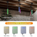 ch3w rgbw rgb+ww 2700k smart acrylic bubble tube wall light, app control | gouly