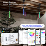ch3w rgbw rgb+ww 2700k smart acrylic bubble tube wall light, app control | gouly