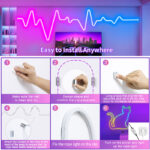 ne5050w60 2904 diy rgbwic neon rope light, ip68 smart app control outdoor flexible light | gouly