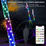 fl 0.9m rgb flagpole light strip, 3 ft flexible hose, ip67 waterproof | gouly
