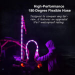 fl 0.9m rgb flagpole light strip, 3 ft flexible hose, ip67 waterproof | gouly
