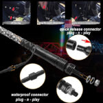 fl 0.9m rgb flagpole light strip, 3 ft flexible hose, ip67 waterproof | gouly
