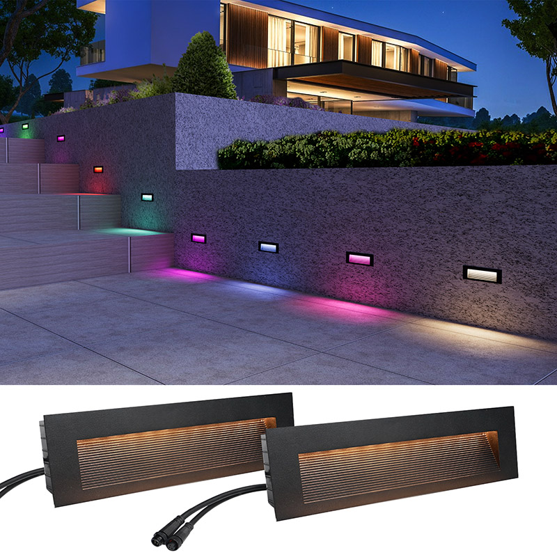 fot6w 6w rgbwic recessed ground angle light, dc24v ip67 smart cloud control | gouly