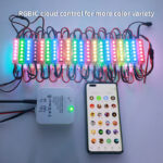 glmd162 rgb chasing 5050 smd led window module light, dc24v ip68 smart app control | gouly