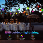 glmd181 t rgbw outdoor bulb string lights, ip67 app wireless control | gouly