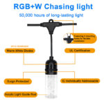 glmd181 t d 12v rgbw chasing string light, ip65 outdoor pendant | gouly