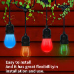 glmd181 t rgbw outdoor bulb string lights, ip67 app wireless control | gouly