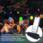 glmd181 t m 12v rgbw pixel string light set, ip67, app and rf remote control | gouly