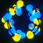 glmd184 rgbw pixel ball string lights, 24v wifi control, ip67 | gouly