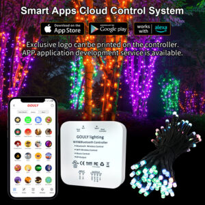 glmd186 rgbw dc5v rgbw color chase smart string lights, ip44 app control | gouly