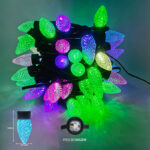 glmd190 c9 12v rgbw chasing christmas light set, 100 ft, ip68 | gouly