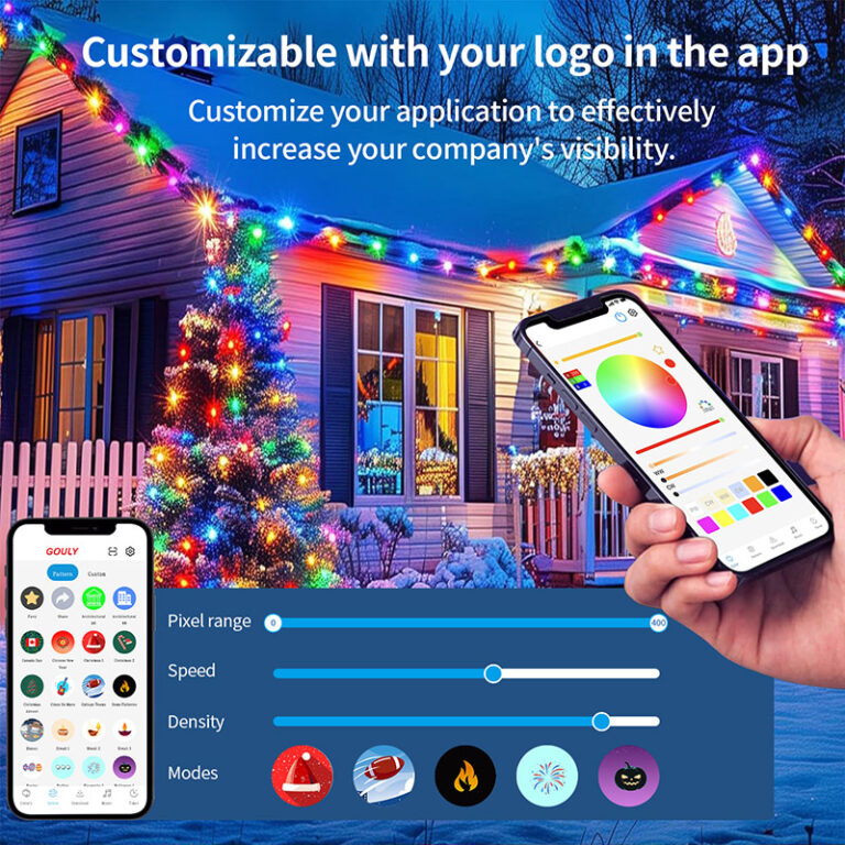 glmd193 36v black rgbwic permanent outdoor lights, ip68 smart app cloud control | gouly