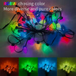 glmd190 c9 12v rgbw chasing christmas light set, 100 ft, ip68 | gouly