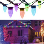 glmd190 c9 12v rgbw chasing christmas light set, 100 ft, ip68 | gouly
