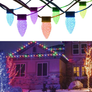 glmd190 c9 12v rgbw chasing christmas light set, 100 ft, ip68 | gouly