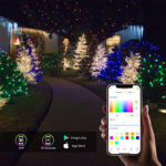 glmd190 c9 12v rgbw chasing christmas light set, 100 ft, ip68 | gouly