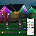 glmd193 36v black rgbwic permanent outdoor lights, ip68 smart app cloud control | gouly