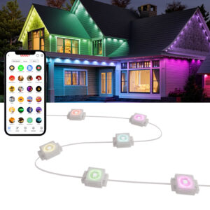 glmd193 36v rgbwic permanent outdoor lights kit, ip68 smart app control | gouly