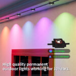 glmd193 36v black rgbwic permanent outdoor lights, ip68 smart app cloud control | gouly