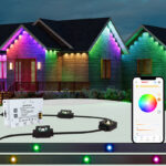 glmd193 36v black rgbwic permanent outdoor lights, ip68 smart app cloud control | gouly