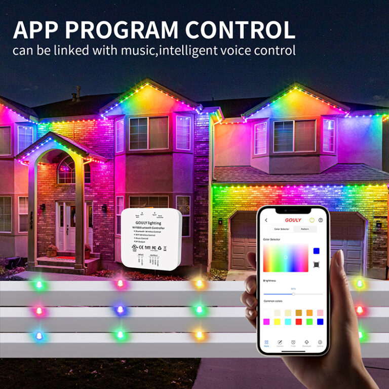 12v rgbw permanent outdoor lights ip68 app control eaves roofline pixel lights | gouly