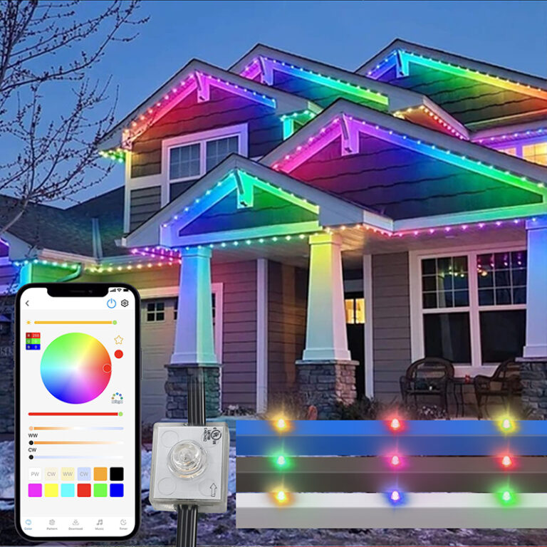 12v rgbw permanent outdoor lights ip68 app control eaves roofline pixel lights | gouly