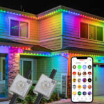 12v rgbw permanent outdoor lights ip68 app control eaves roofline pixel lights | gouly