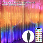 glmd195 dc5v rgb smart curtain fairy lights, ip65 app control | gouly