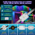48v rgbwic permanent outdoor pixel lights ip68 app control roofline lighting | gouly