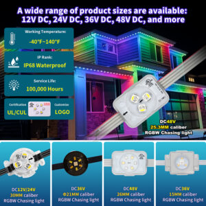 48v rgbwic permanent outdoor pixel lights ip68 app control roofline lighting | gouly