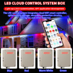 36v rgbwic permanent outdoor pixel lights ip68 smart app control roofline lighting | gouly