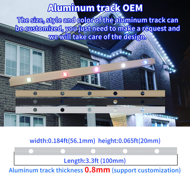 36v rgbwic permanent outdoor pixel lights ip68 smart app control roofline lighting | gouly