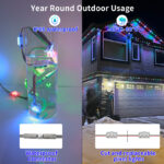 48v rgbwic permanent outdoor pixel lights ip68 app control 4 wire roofline lighting | gouly
