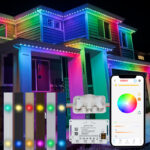 48v rgbwic permanent outdoor pixel lights ip68 app control 4 wire roofline lighting | gouly